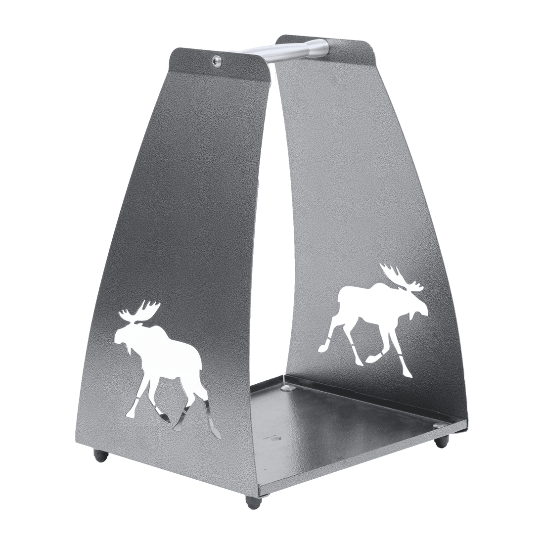 Hirvi (elk) firewood carrier rack, antique silver (234)