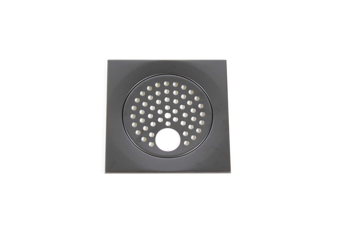 Floor drain cover, stainless steel, matte black, for pipe (629)