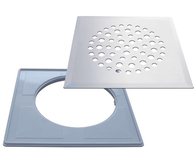Floor drain cover PALLO (ball), eccentric installation frame (664)