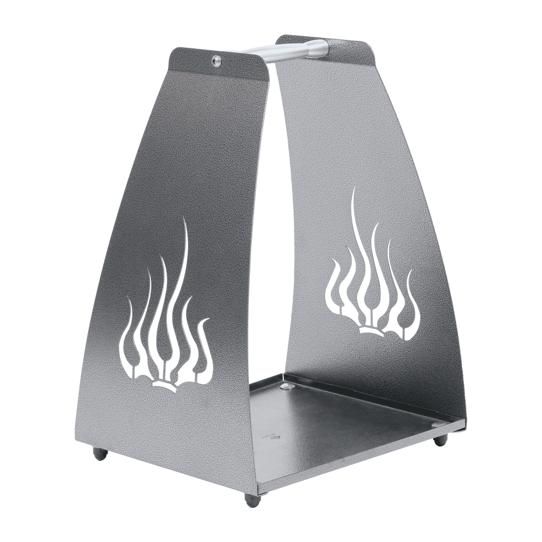 Liekki (flame) firewood carrier rack, antique silver (226)