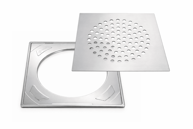Floor drain cover PALLO (ball), stainless steel frame (615)