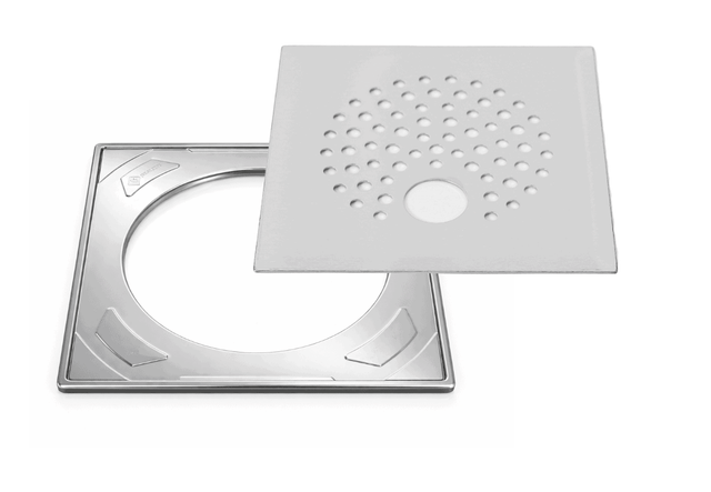 Floor drain cover PALLO (ball) for pipe, stainless steel frame (617)