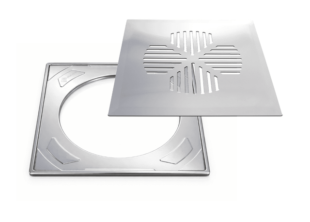 Floor drain cover APILA (clover), stainless steel frame (618)