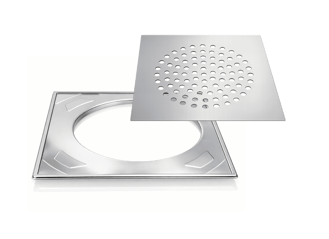 Floor drain cover PALLO (ball), eccentric stainless steel frame (620)