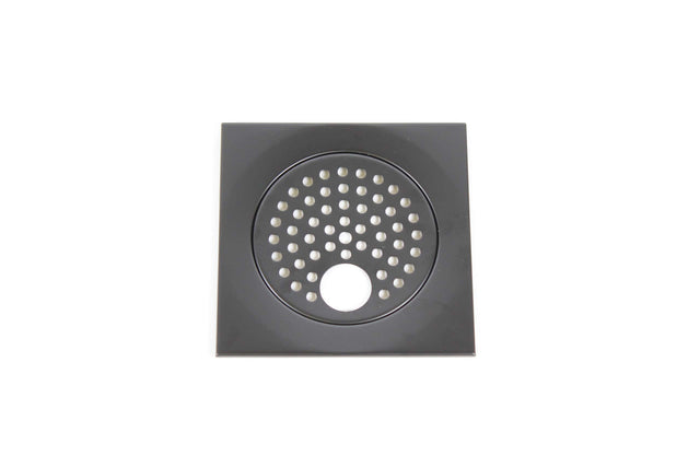 Floor drain cover, stainless steel, matte black, for pipe (629)