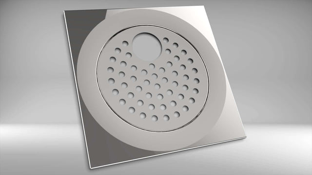 Floor drain cover, stainless steel, glossy, for pipe (636)