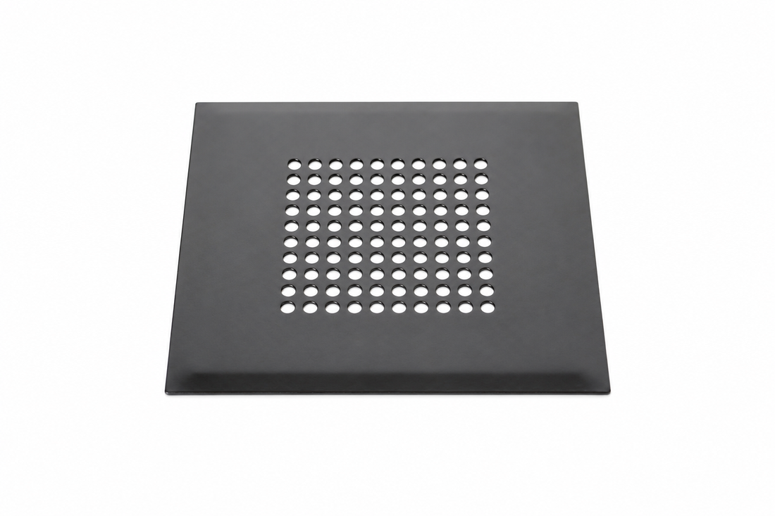 Floor drain cover only, NELIÖ (square), matte black, stainless steel (647-1)