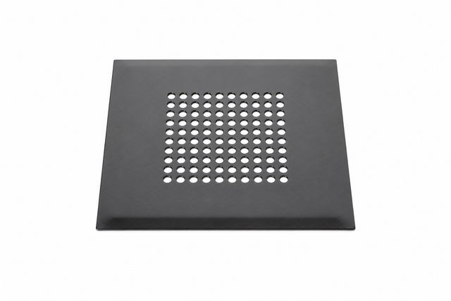 Floor drain cover only, NELIÖ (square), matte black, stainless steel (647-1)