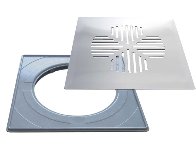 Floor drain cover APILA (clover), stainless steel (655)