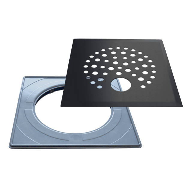 Floor drain cover PALLO (ball) for pipe, matte black (668)