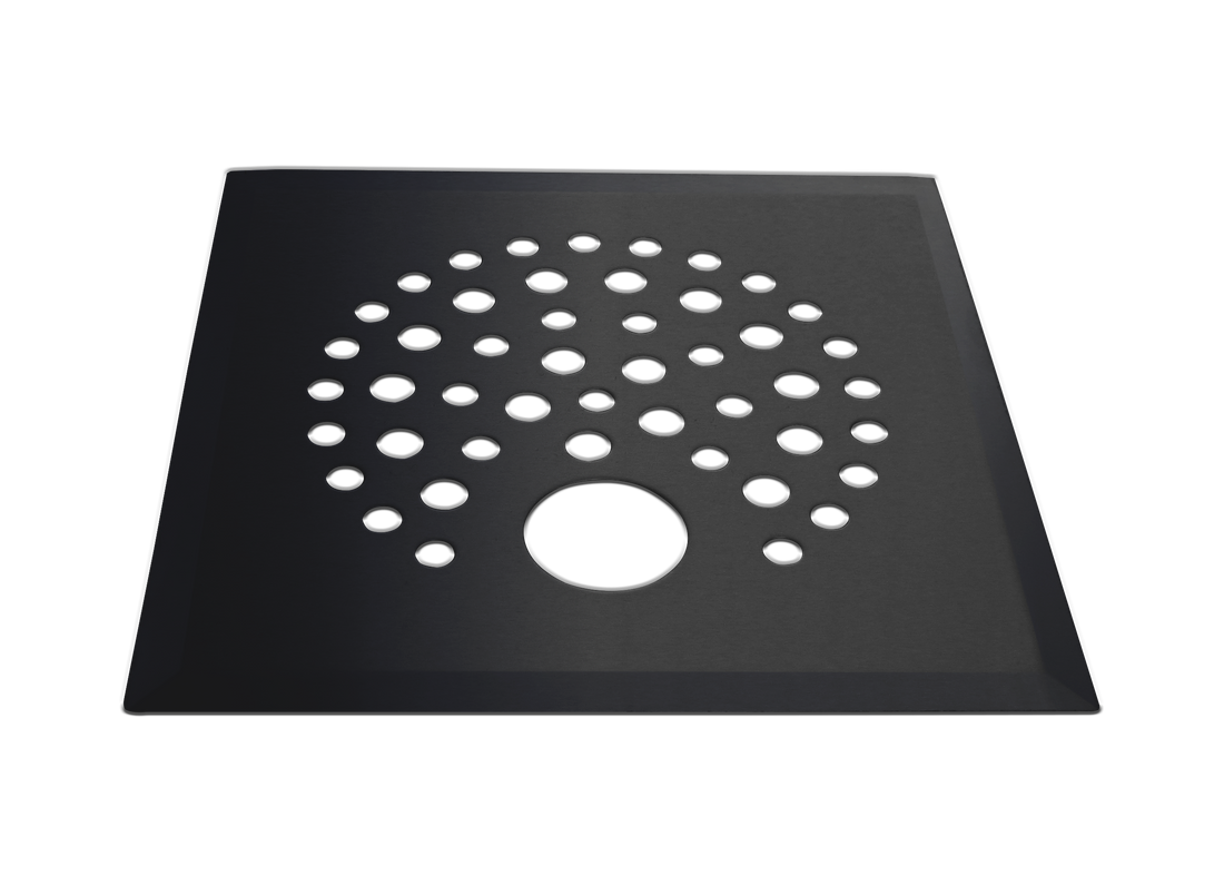 Floor drain cover only, PALLO (ball), matte black, for pipe, stainless steel (671-4)