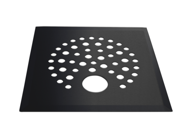 Floor drain cover only, PALLO (ball), matte black, for pipe, stainless steel (671-4)