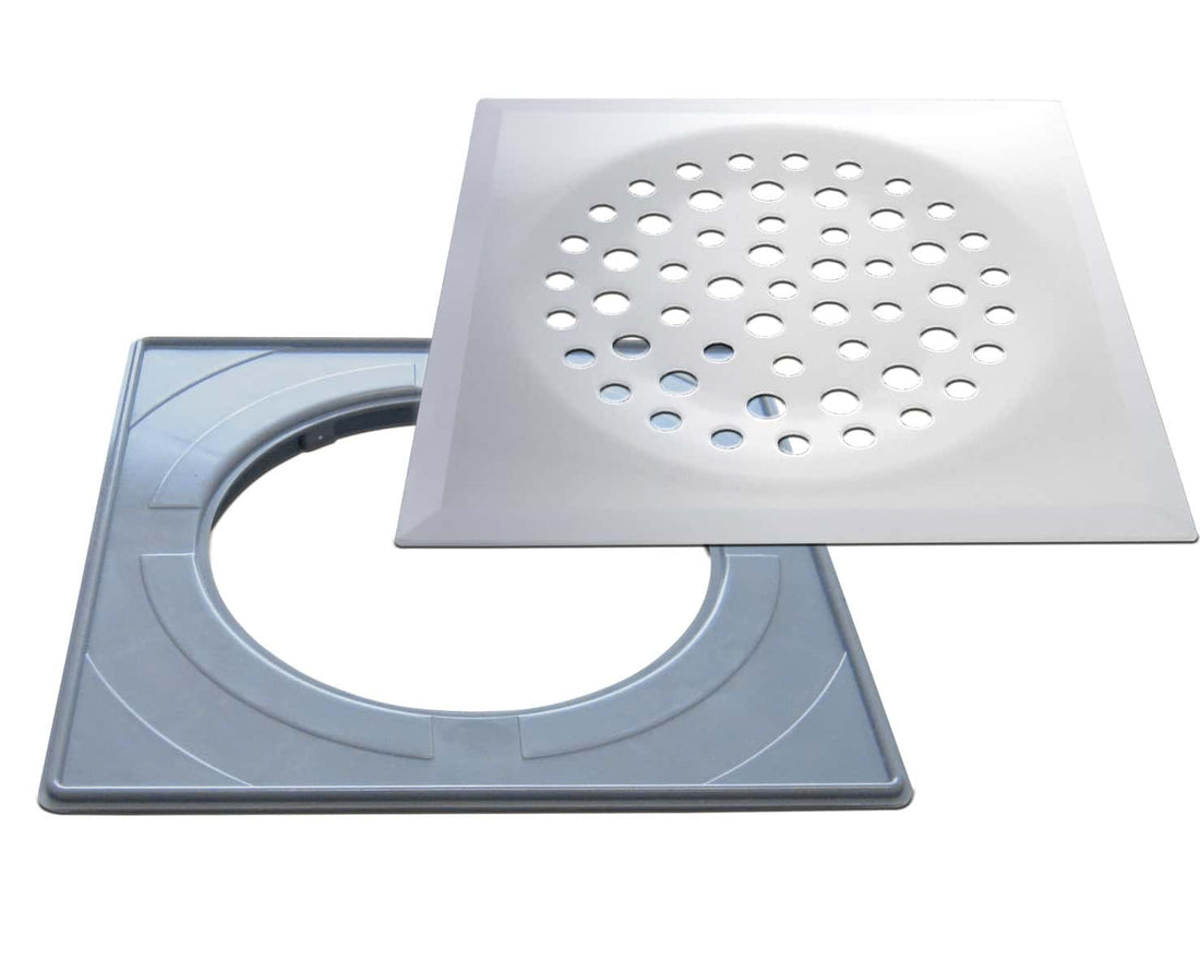 Floor drain cover PALLO (ball), stainless steel, Dent finish (676)