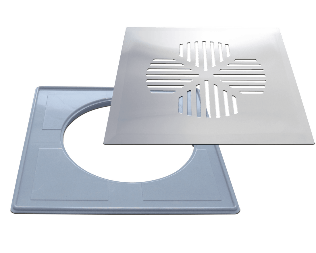 Floor drain cover APILA (clover), with eccentric installation frame (683)