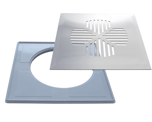 Floor drain cover APILA (clover), with eccentric installation frame (683)