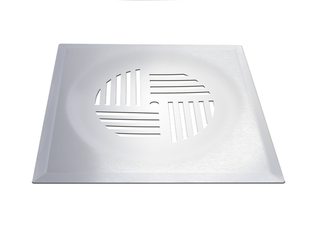 Floor drain cover only, PYÖRRE (swirl), Dent finish, stainless steel (688-1)